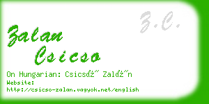 zalan csicso business card